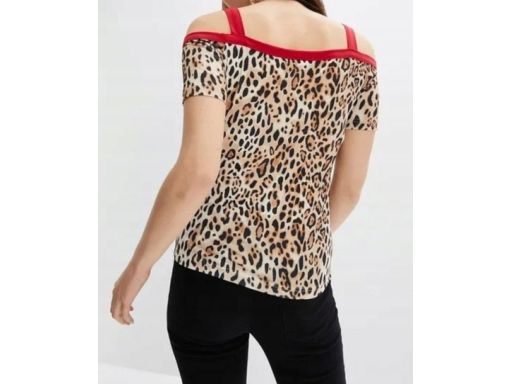 B.P.C bluzka z odkrytymi ramionami cętki 40/42.