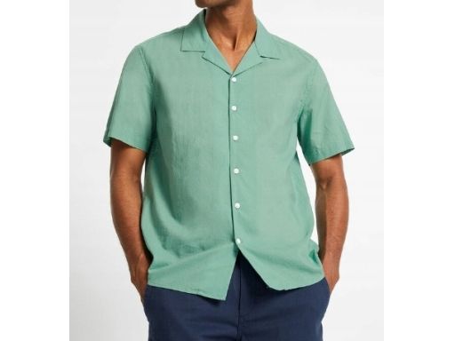 B.P.C męska koszula bawełniana zielona r.43/44