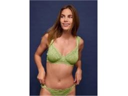 B.P.C biustonosz miękki na fiszbinie zielony koronkowy ^90C