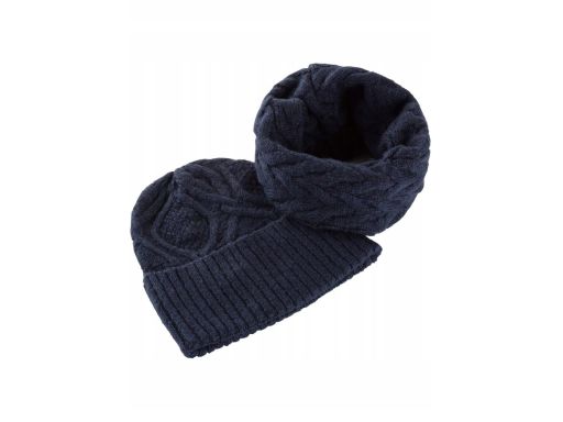 B.p.c Czapka Z Kominem Granatowa Uniwersalna.