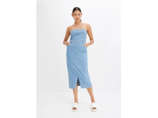B.P.C sukienka jeansowa odkryte ramiona ^48