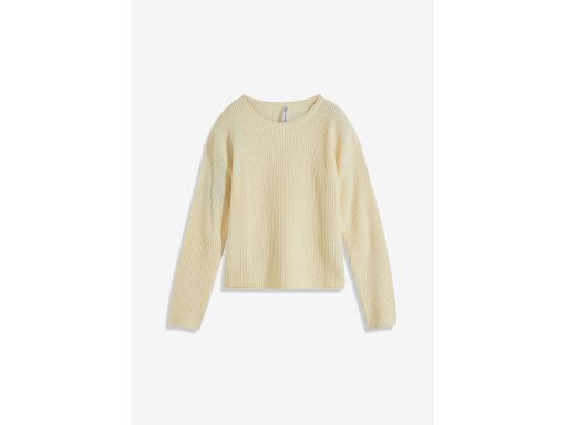 B.P.C sweter ecru prążkowany 40/42.