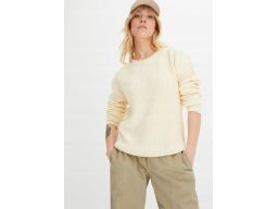 B.P.C sweter ecru prążkowany 40/42.