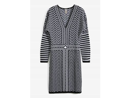 B.P.C dzianinowa sukienka we wzory r.36/38