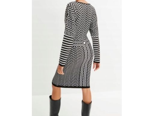 B.P.C dzianinowa sukienka we wzory r.36/38