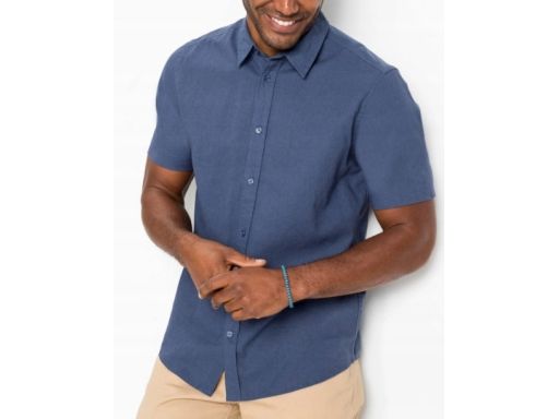 B.P.C męska koszula lniana jasnoniebieska ^49/50