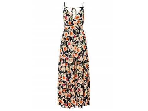 B.P.C sukienka długa nadruk beżowa r.44/46