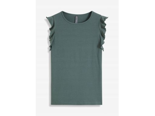 B.P.C bawełniana bluzka top z falbanką przy rękawkach ^44/46