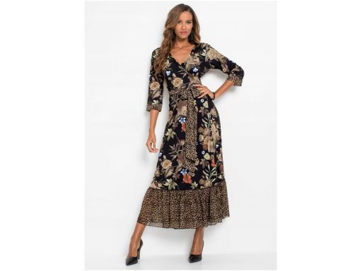 B.P.C długa maxi sukienka z nadrukiem ^36/38