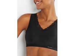 B.P.C. biustonosz Feel Comfort czarny z koronką 44.