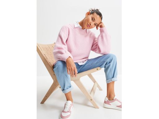 B.P.C sweter różowy bufiaste rękawy r.44/46