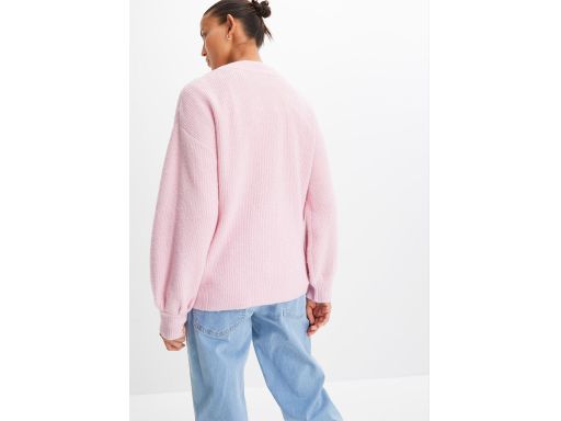 B.P.C sweter różowy bufiaste rękawy r.44/46