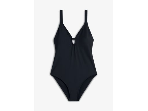 B.P.C kostium kąpielowy czarny z ozdobnymi paskami 40.