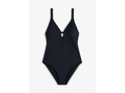 B.P.C kostium kąpielowy czarny z ozdobnymi paskami 40.