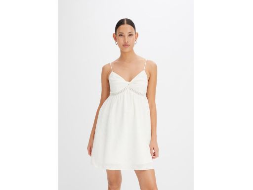 B.P.C sukienka krótka z koronką ecru r.40