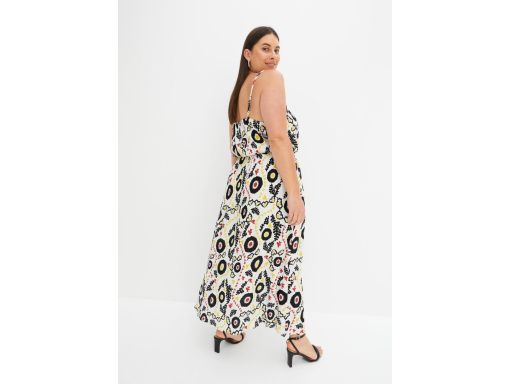 B.P.C sukienka z wiskozy we wzory midi na ramiączka 44.