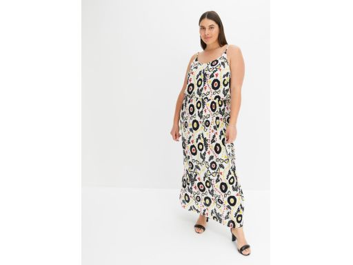 B.P.C sukienka z wiskozy we wzory midi na ramiączka 44.