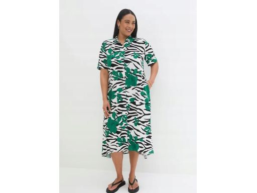 B.P.C sukienka midi we wzór szmizjerka r.38