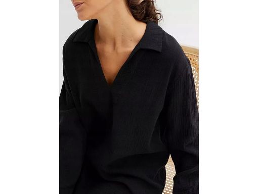 B.P.C sukienka tunika czarna muślinowa r.50