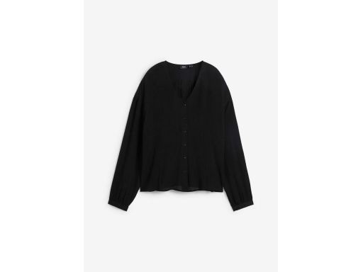 B.P.C bluzka kreszowana czarna luźniejsza koszulowa r.46