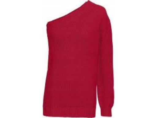 B.P.C sweter czerwony na jedno ramię 36/38.