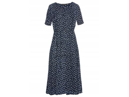 B.P.C sukienka granatowa w drobne białe kwiatuszki ^54
