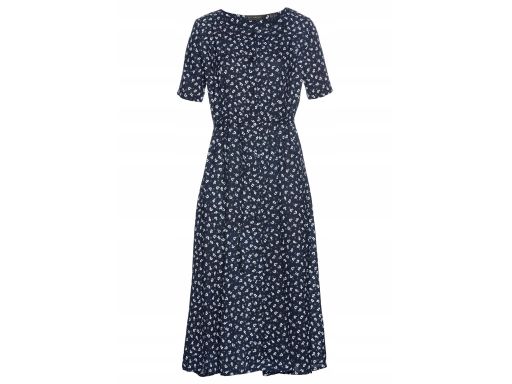 B.P.C sukienka granatowa w drobne białe kwiatuszki ^54