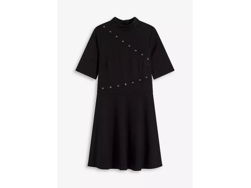 B.P.C czarna sukienka z wiskozy z dżetami 38.