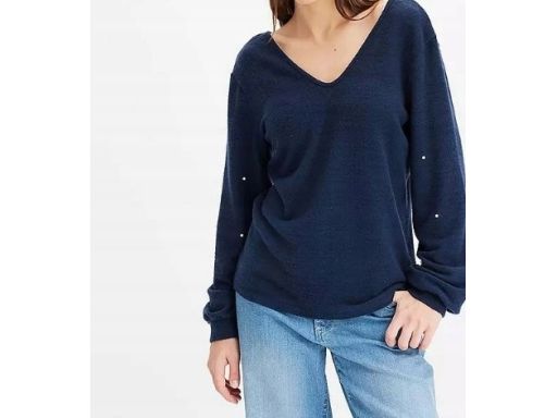 B.P.C bluzka granatowa z perełkami r.44/46