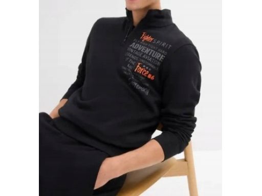 B.P.C męska bluza czarna ze stójką r.3XL