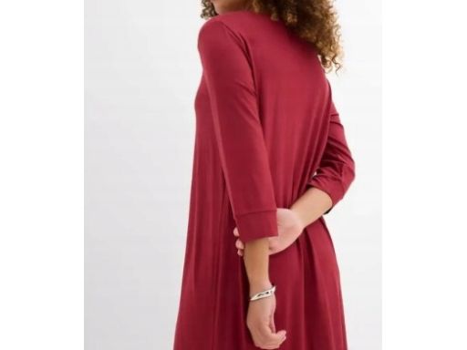 B.P.C bordowa sukienka z wiskozy 40/42.