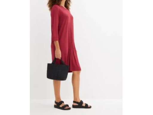 B.P.C bordowa sukienka z wiskozy 40/42.