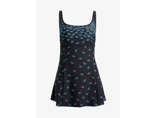 B.P.C sukienka kąpielowa czarna w niebieskie wzory r.48