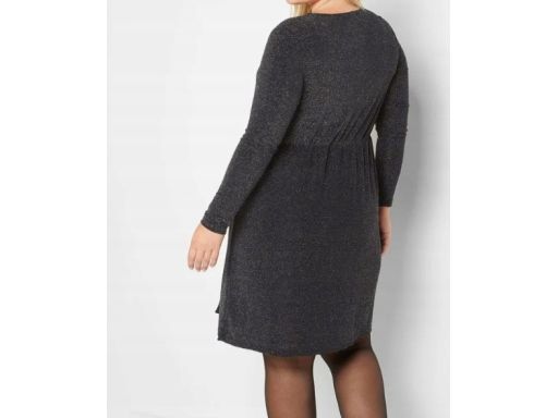 B.P.C sukienka ciążowa i do karmienia piersią ze srebrną nitką 48/50.