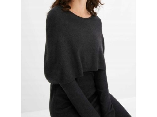 B.P.C sukienka dzianinowa z wywijaną narzutką r.40/42