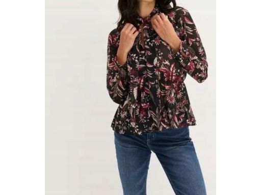 B.P.C bluzka szyfonowa we wzory z krawatką 54.