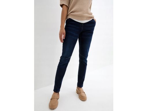 B.P.C ciemne jeansy boyfriend na guziki 54.