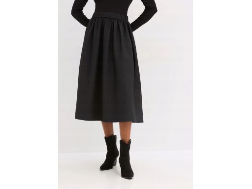 B.P.C strukturalna spódnica czarna midi r.46