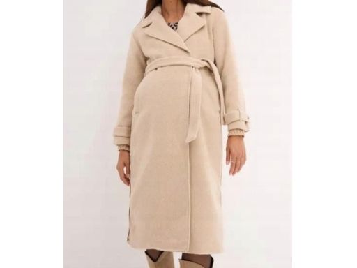 B.P.C płaszcz ciążowy klasyczny beżowy długi 50.