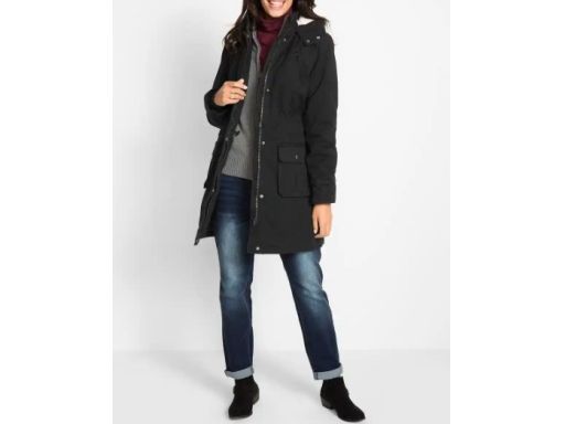 B.P.C parka czarny z futerkiem damska r.40
