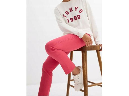 B.P.C jeansy 7/8 malinowe damskie r.44