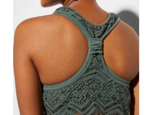 B.P.C tankini oliwkowe ażurowe z figami 44.