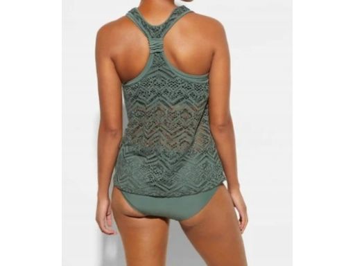 B.P.C tankini oliwkowe ażurowe z figami 44.