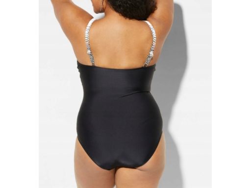 B.P.C kostium kąpielowy czarny ze srebrną wężową skórą r.50