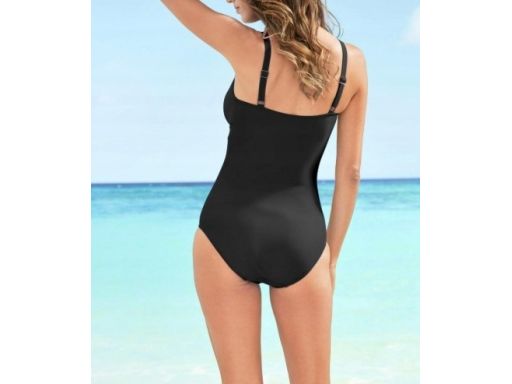 B.P.C kostium kąpielowy sznurowanie w dekolcie czarny r.44