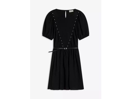 B.P.C sukienka czarna z dżetami i paskiem r.42