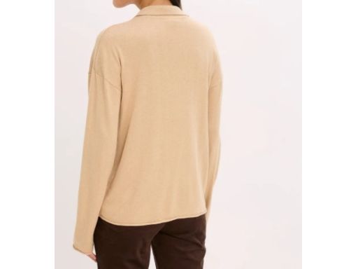 B.P.C sweter beżowy na guziki z domieszką kaszmiru 44/46.