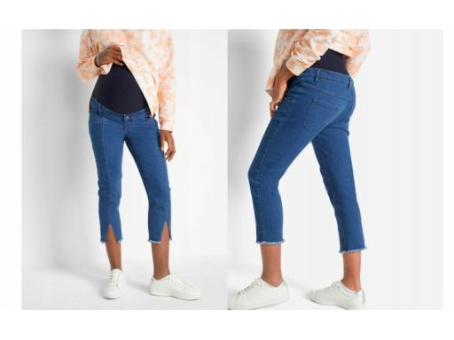 B.P.C ciążowe jeansy ciemne capri r.52