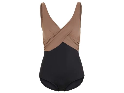 B.P.C kostium jednoczęściowy czarno-brązowy r.42