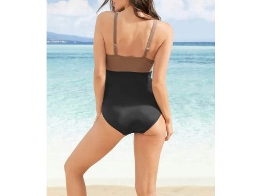 B.P.C kostium jednoczęściowy czarno-brązowy r.42